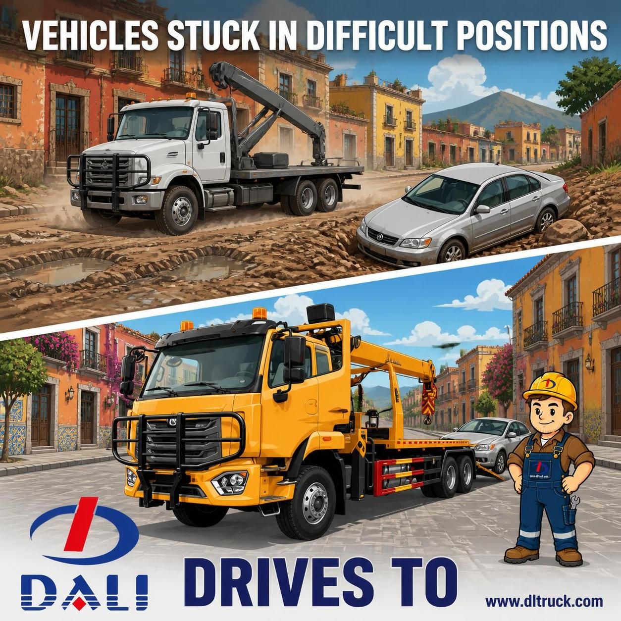 Factory Good Price Chengli Flatbed Tow Truck With Crane - pain point 1 ad image