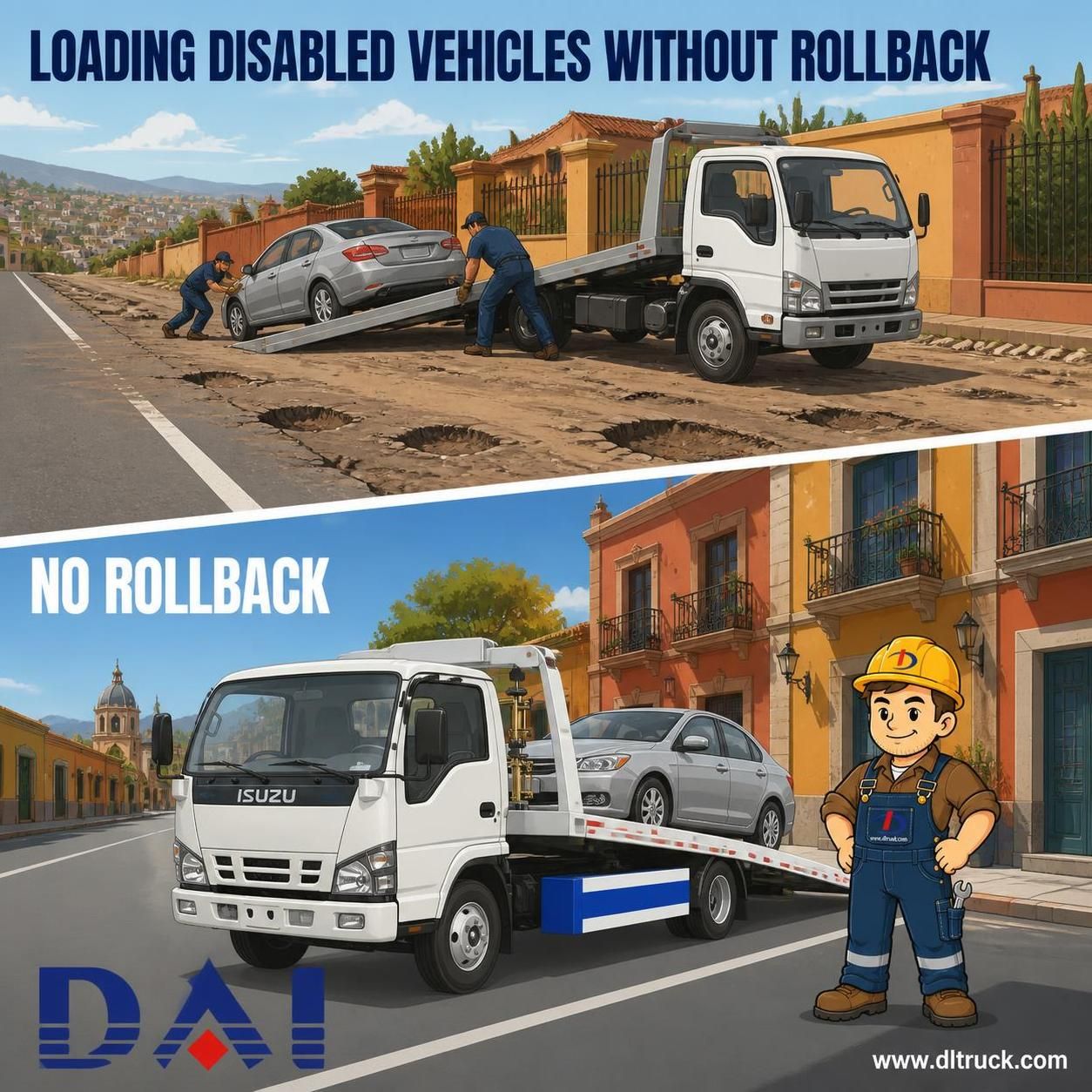 China ISUZU 4 Tons Rollback Flatbed Tow Truck - Chengli - pain point 1 ad image