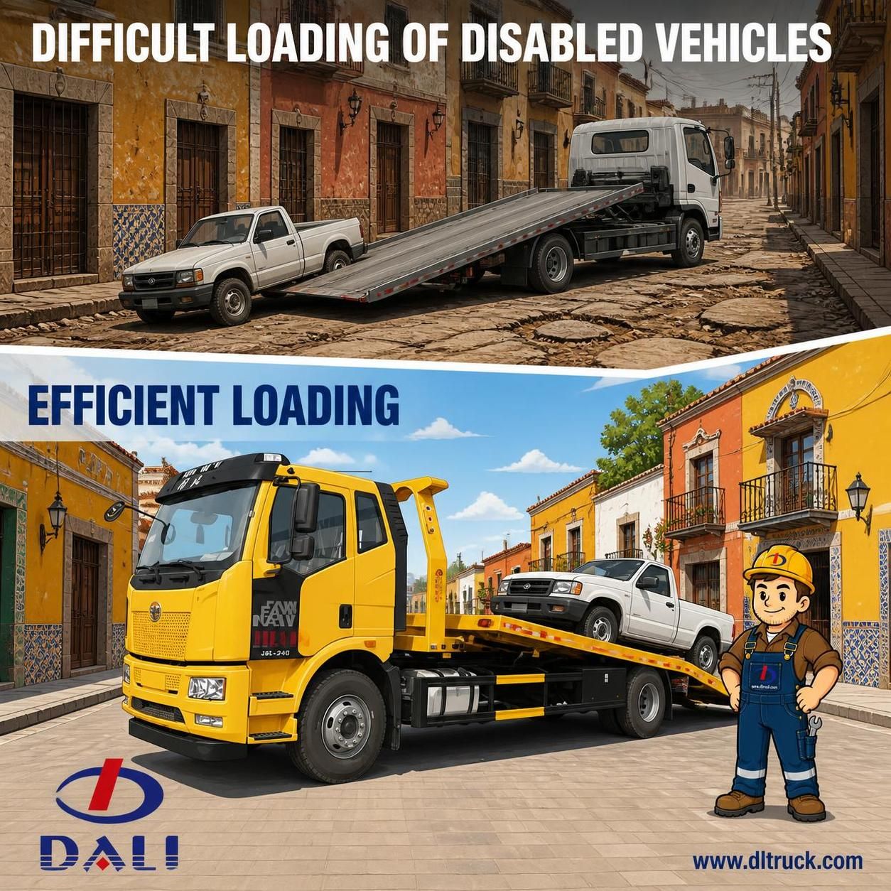 FAW J6L 4x2 10 Tons Tilt Tray Flatbed Tow Truck - Good Price - pain point 1 ad image