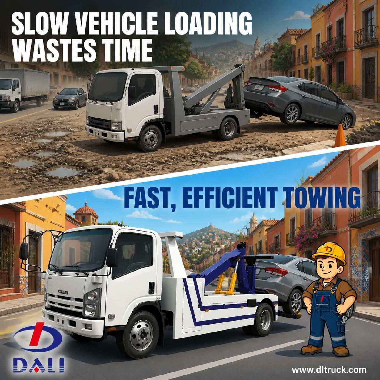China ISUZU 6Tons Integrated Wheel-lift Road Wrecker Tow Truck - Chengli Factory - pain point 1 ad image