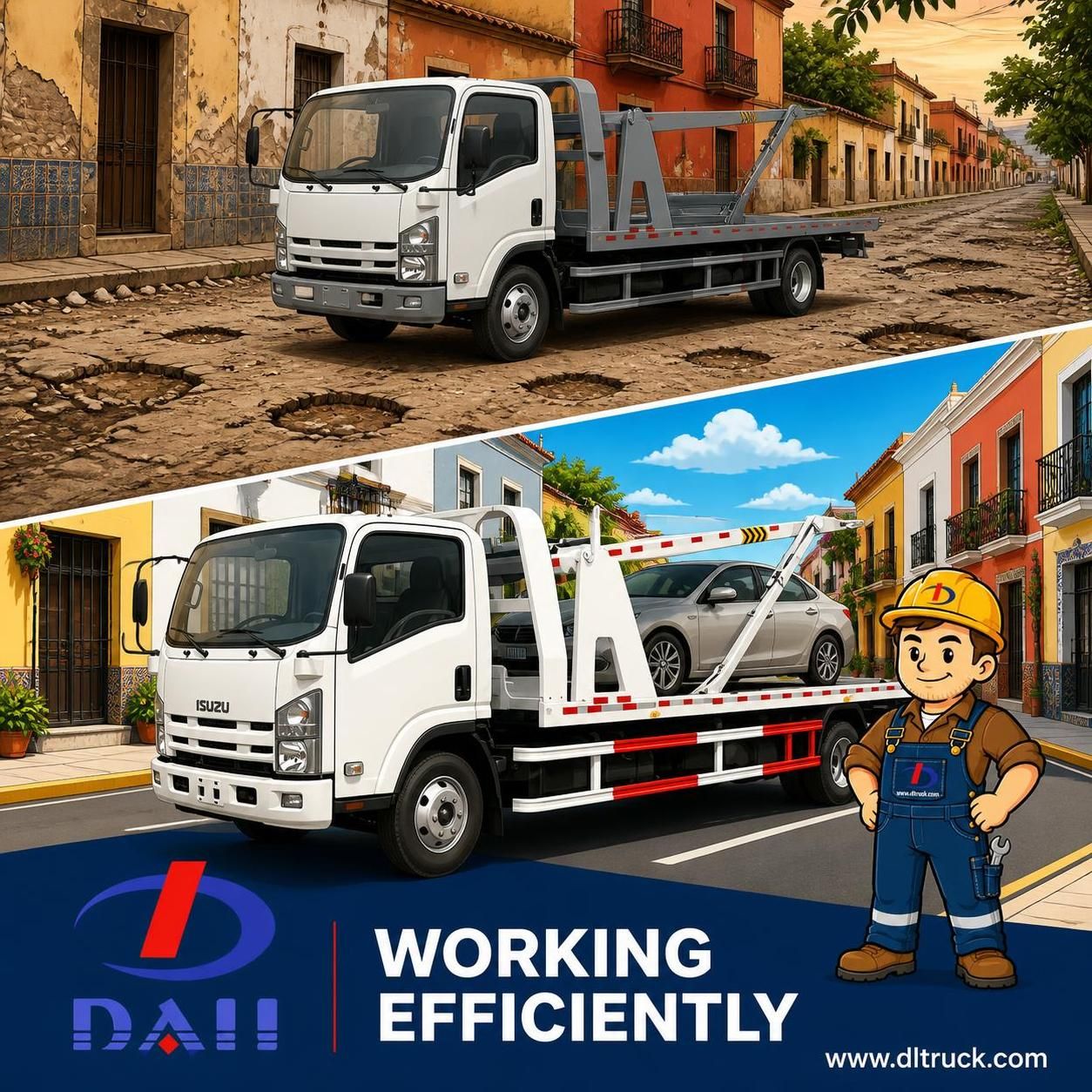 China ISUZU 4x2 Flatbed Tow Car Carrier Truck For 3 Cars - Good Price - Chengli - pain point 1 ad image