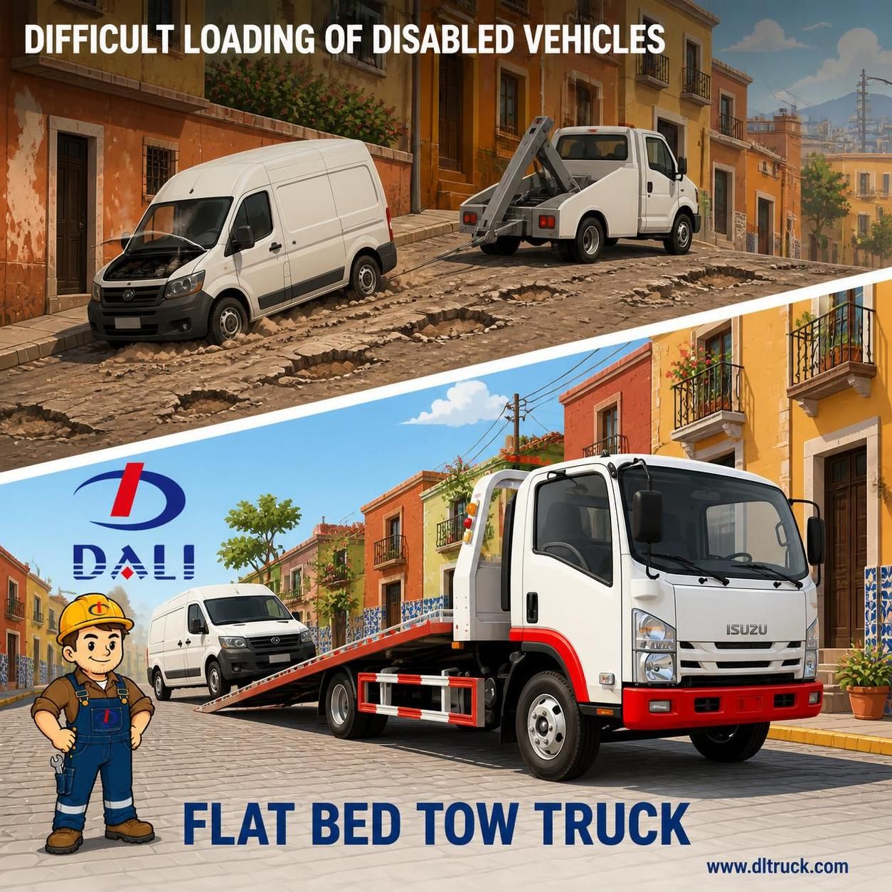 China ISUZU 4x2 130HP 5 Tons Flat Bed Tow Truck - Factory Good Price Chengli - pain point 1 ad image