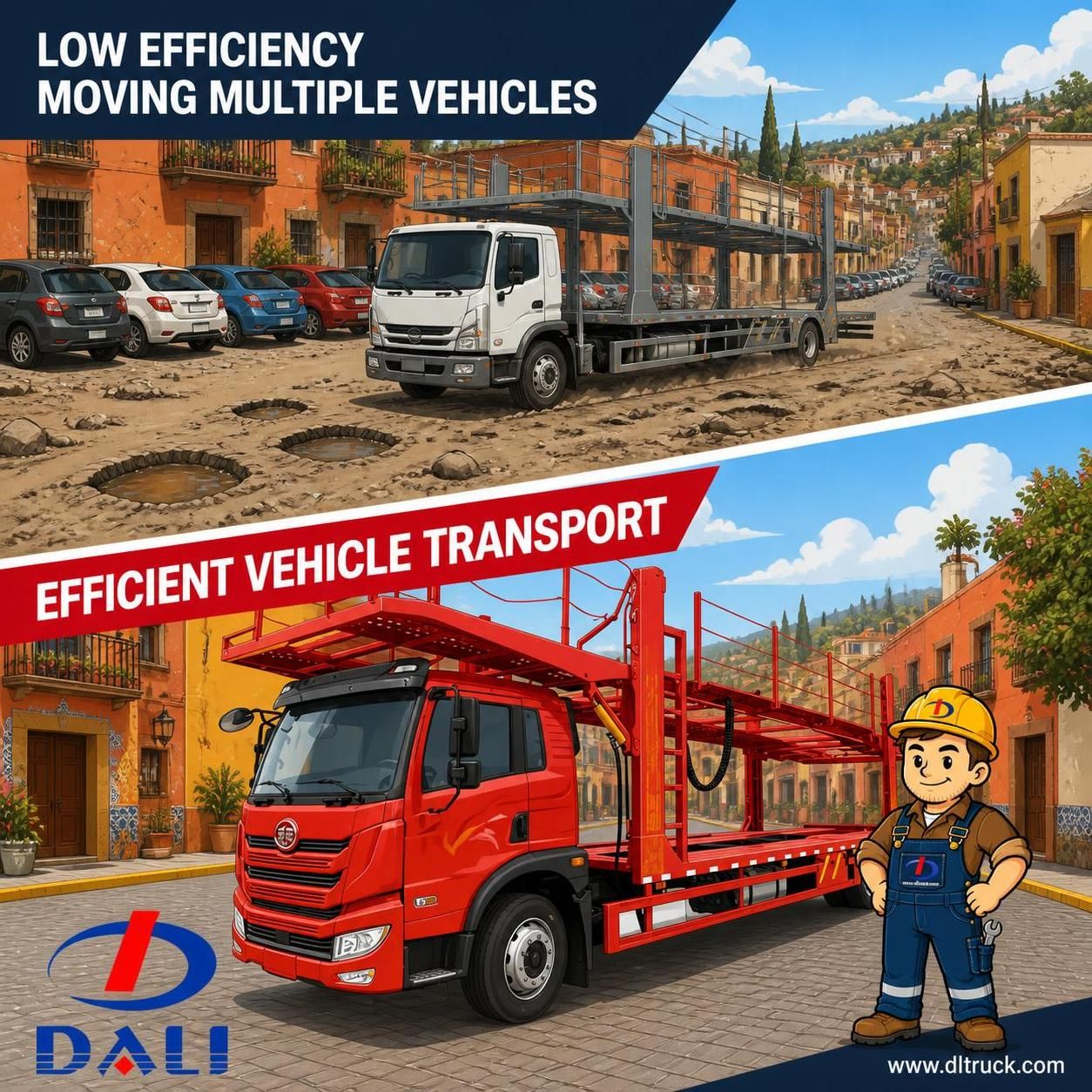 China FAW 5-6 Units Cars Transport Hauler - Good Price from Chengli Factory - pain point 1 ad image