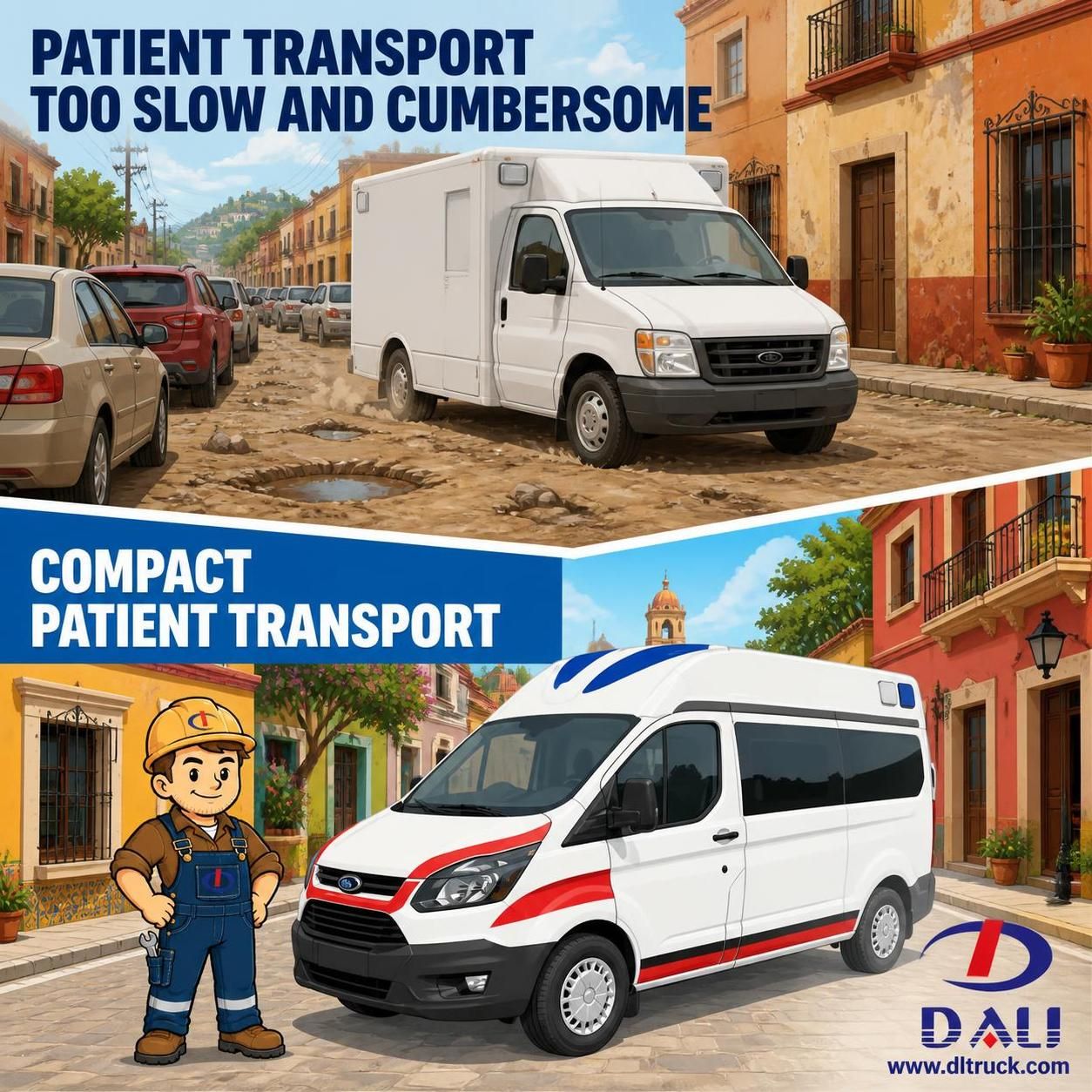 Ford V362 Patient Transport Ambulance - Factory Good Price Chengli - pain point 1 ad image