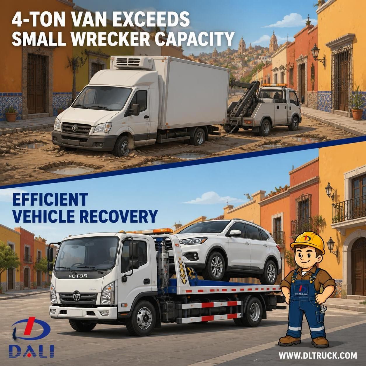 China Foton 4 Tons 5 Tons Flatbed Wrecker Towing Truck - Factory Good Price Chengli - pain point 1 ad image