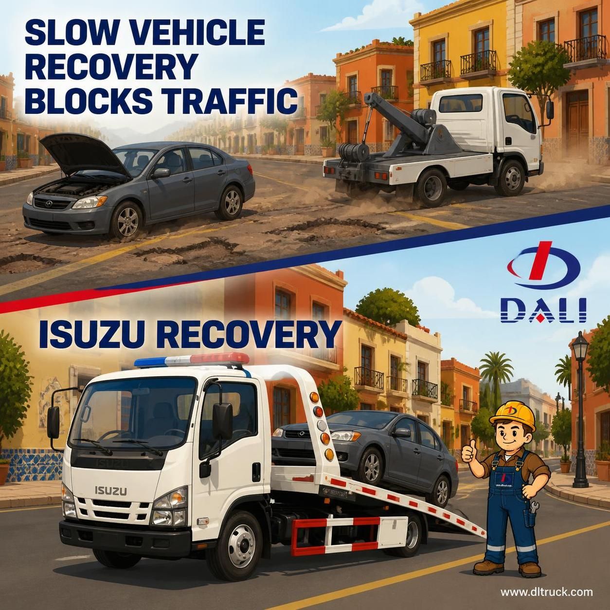China ISUZU 600P 4 Tons Flatbed Road Wrecker - Good Price from Chengli Factory - pain point 1 ad image