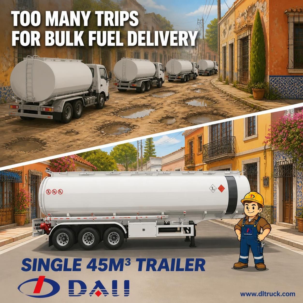 45m3 Fuel Tank Semi-trailer - Factory Good Price Chengli - pain point 1 ad image