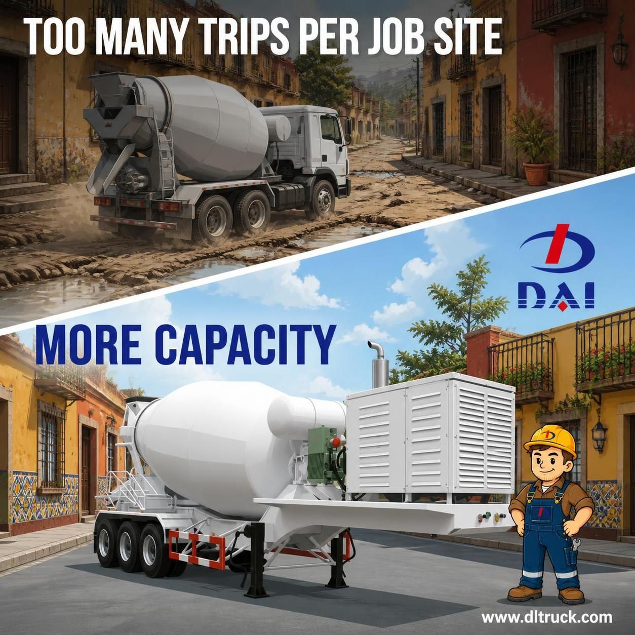 China 3 Axle 14CBM Cement Mixer Drum Semitrailer - Good Price - Chengli - pain point 1 ad image