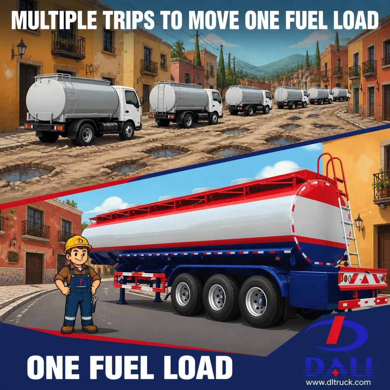 China 3-Axle 48cbm Fuel Tank Semi Trailer - Good Price - Chengli - pain point 1 ad image