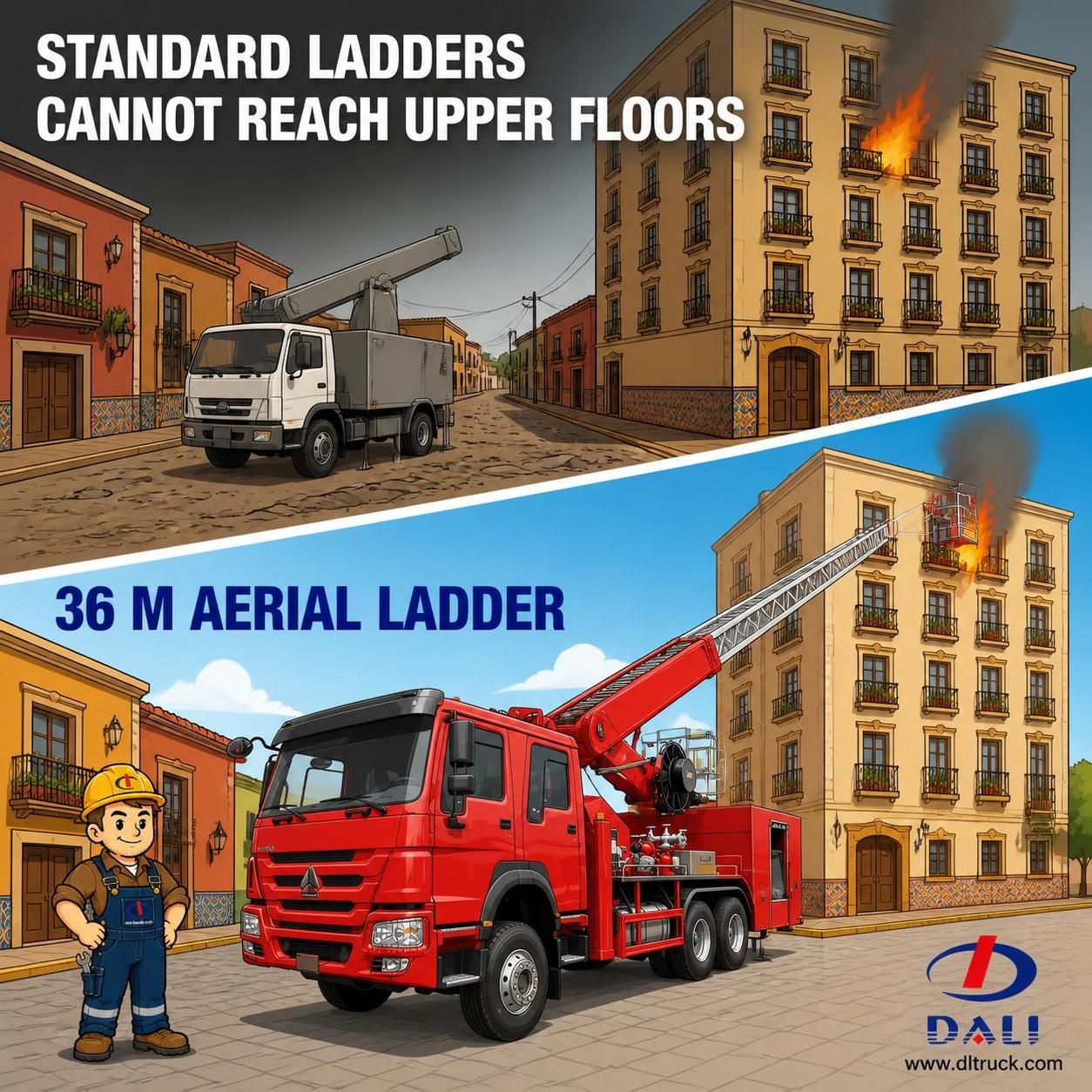 China 36m Aerial Ladder Fire Truck - Factory Good Price CHENGLI - pain point 1 ad image