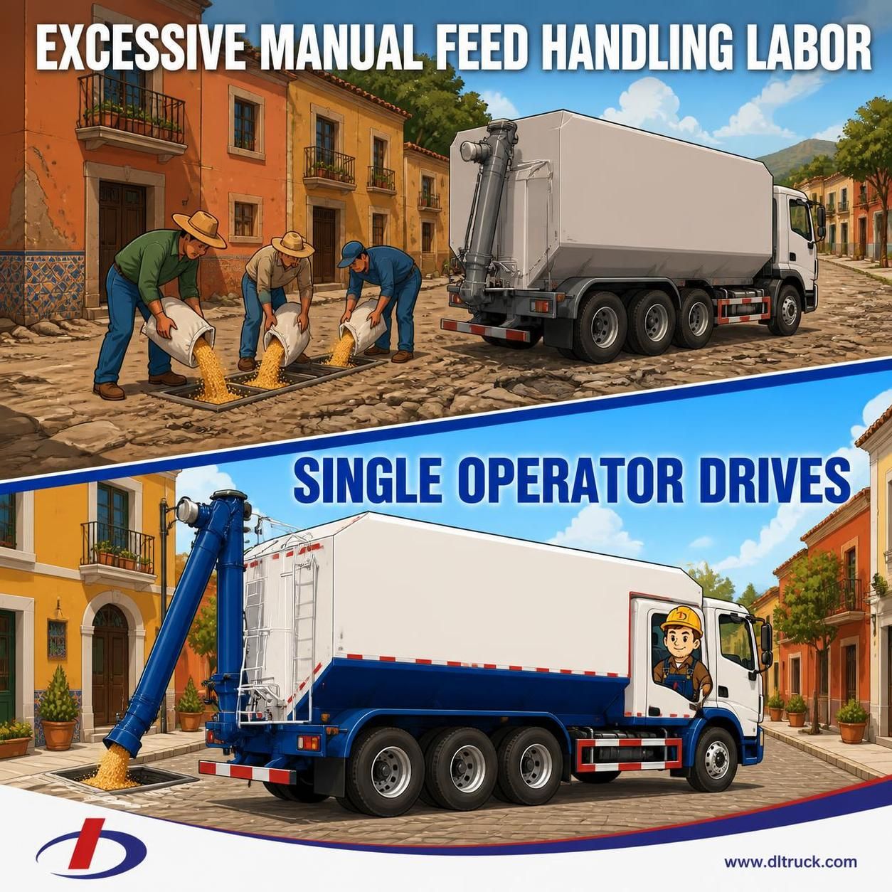 Factory Good Price Chengli Hydraulic Auger Bulk Feed Delivery Trailer - pain point 1 ad image