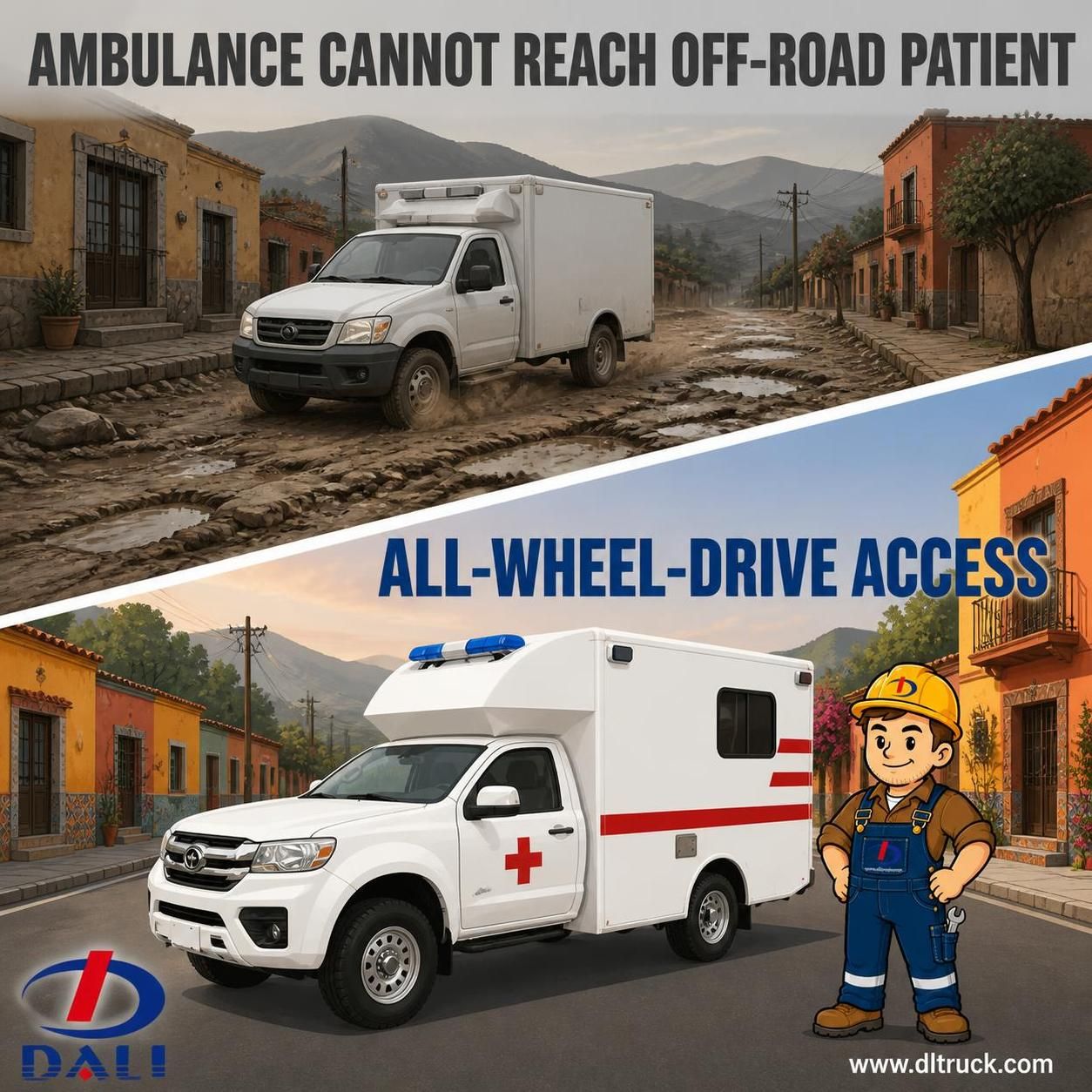 FOTON 4x4 Ambulance - All-Wheel-Drive Emergency Vehicle by Chengli - pain point 1 ad image