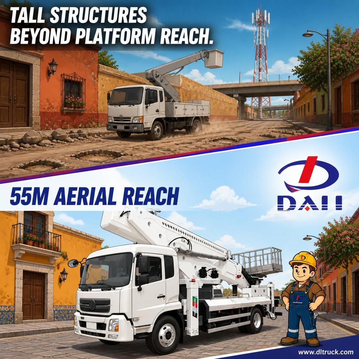 55m Aerial Work Platform Truck - Factory Good Price Chengli - pain point 1 ad image