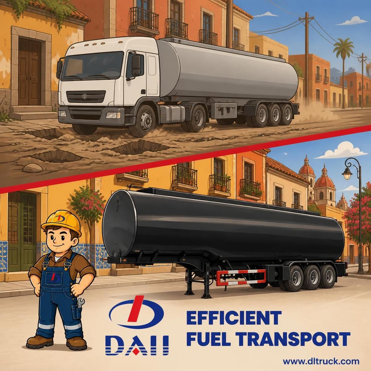 China Tri-axle 50000L 1300 Gallons Fuel Transport Truck Trailer for Nigeria - Chengli - pain point 1 ad image