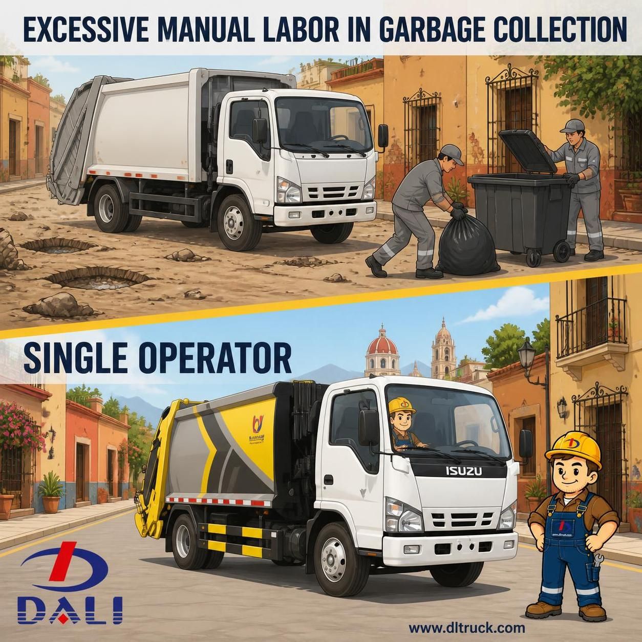 China ISUZU 600P 120HP 5tons Compressed Garbage Truck - Chengli - pain point 1 ad image