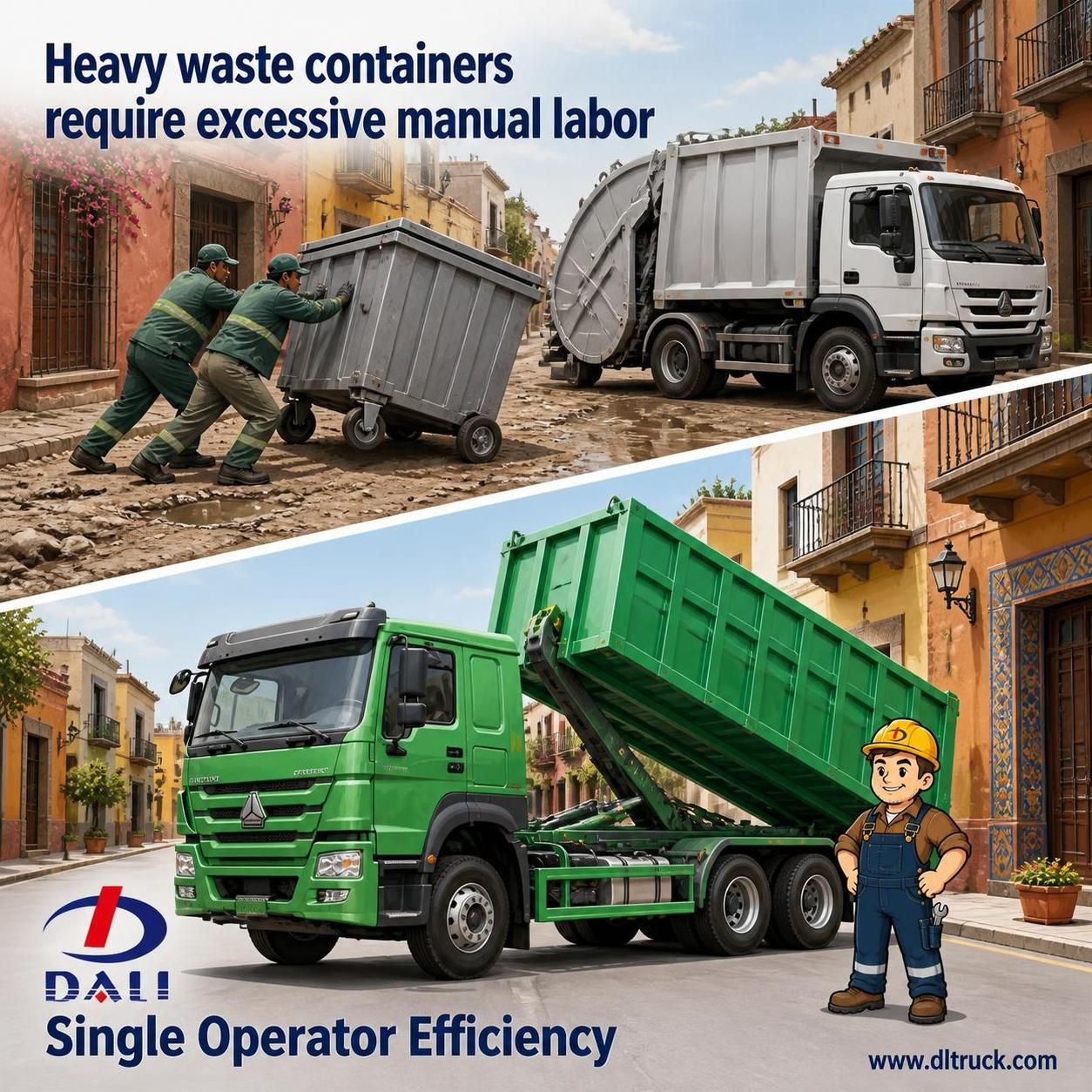 China SINOTRUK HOWO 20cbm Hook Lift Garbage Truck - Factory Good Price Chengli - pain point 1 ad image