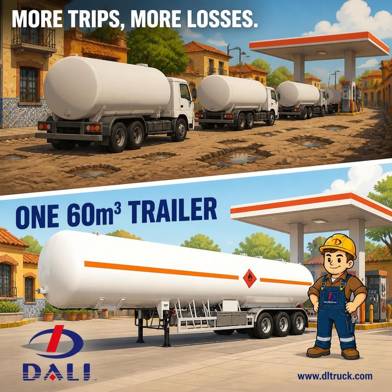 60m³ LPG Tank Trailer – Factory Direct CHENGLI - pain point 1 ad image