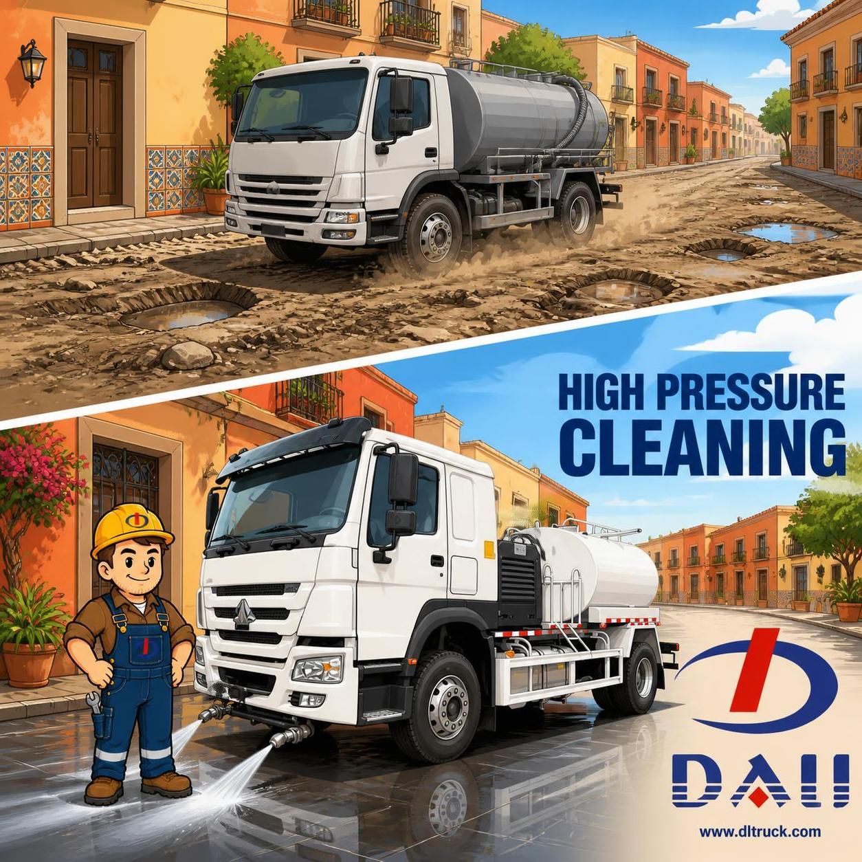 Factory Good Price Chengli Multi-Functional High Pressure Cleaning Truck for Saudi Arabia - pain point 1 ad image
