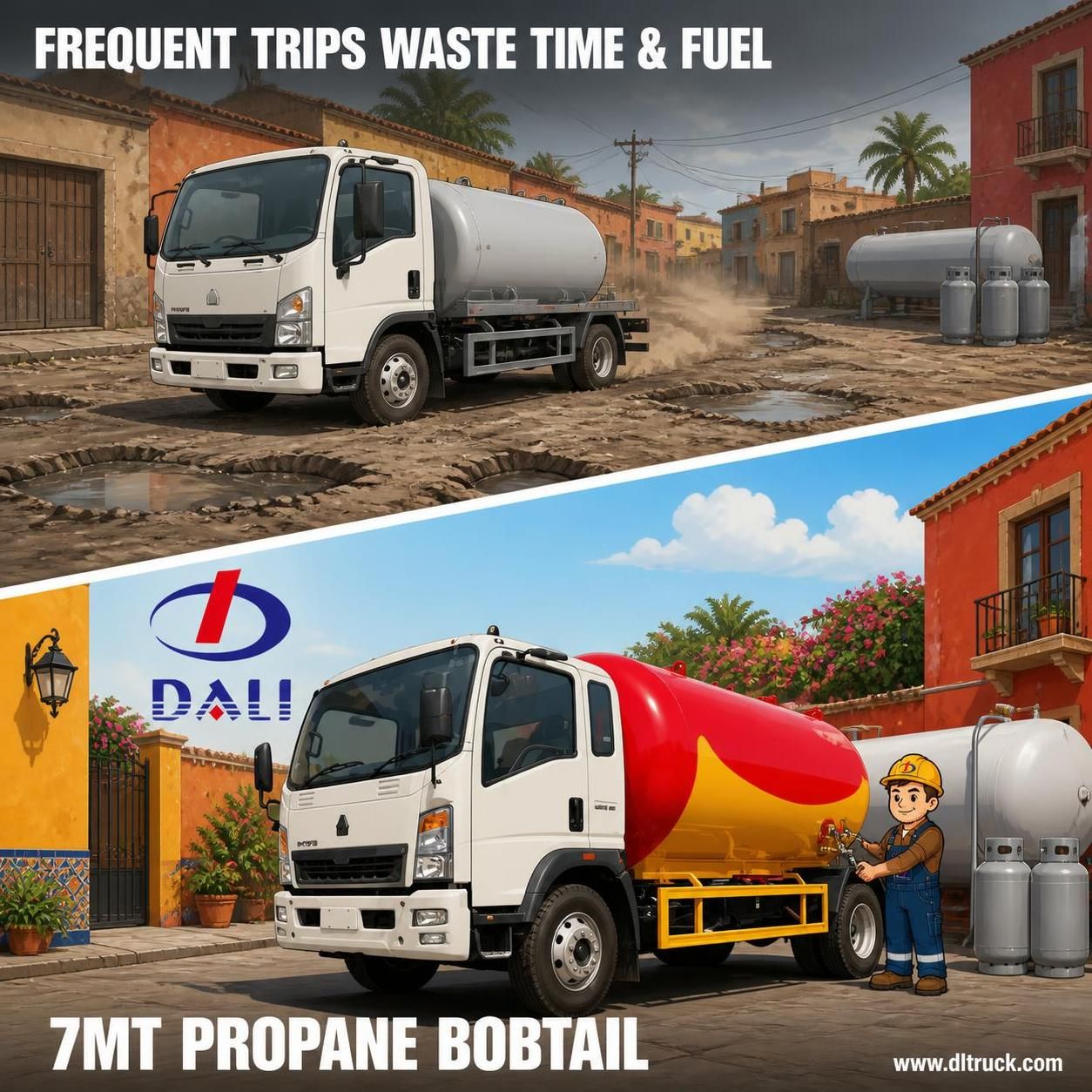 7MT Propane Bobtail Truck - Factory Good Price Chengli - pain point 1 ad image