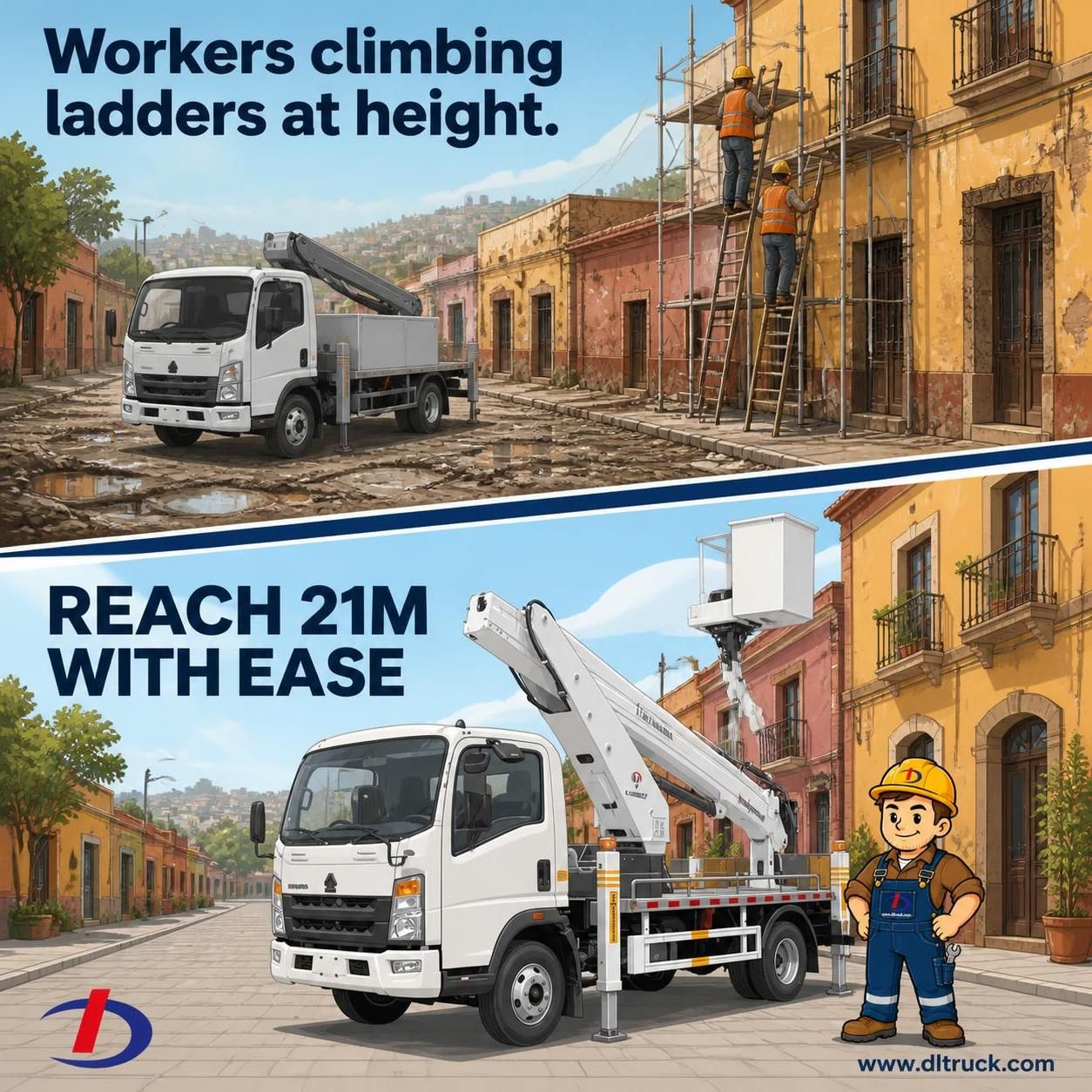 Factory Good Price Chengli Sinotruk 21m Aerial Work Platform Truck - pain point 1 ad image