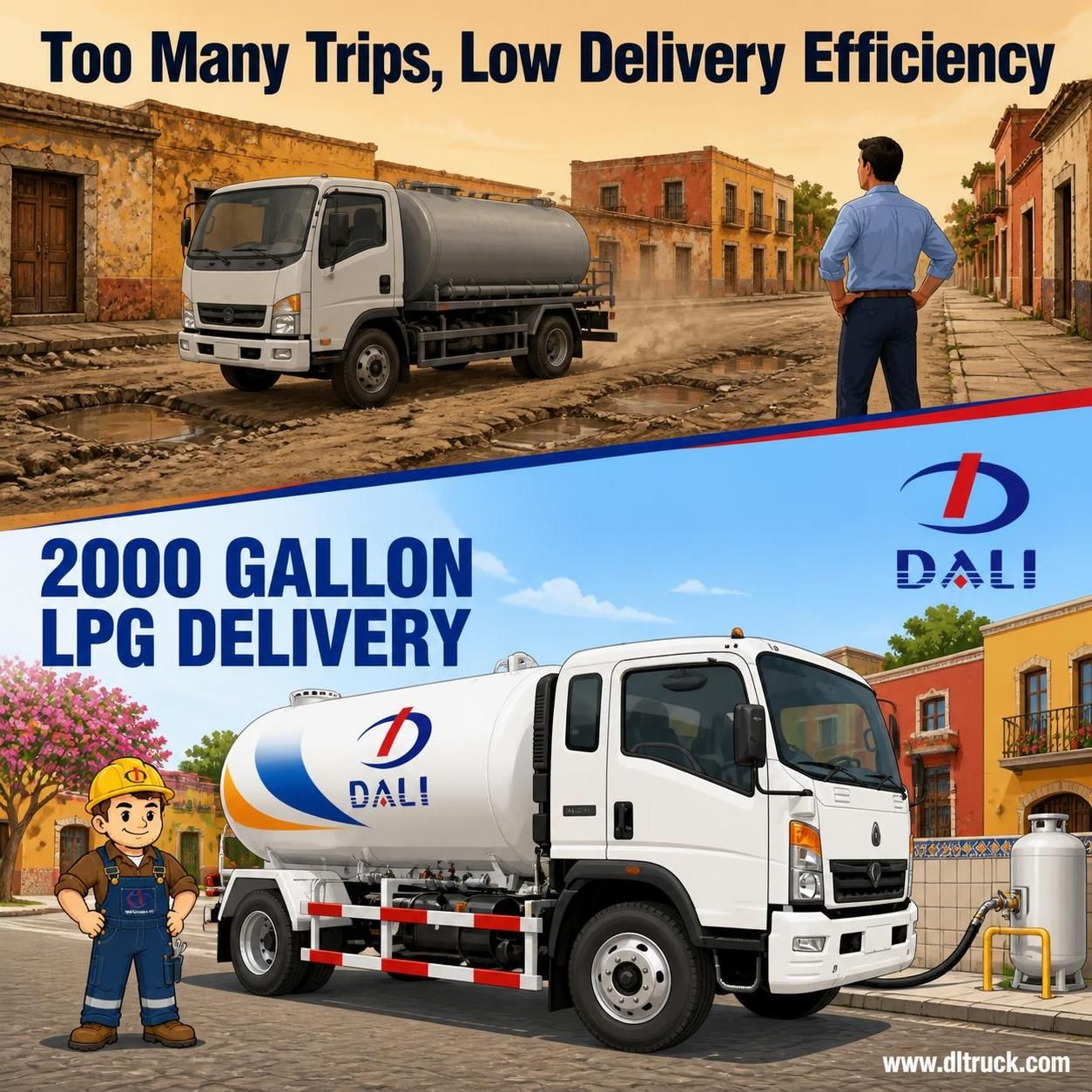 Factory Good Price Chengli RHD Howo 2000 Gallons LPG Gas Delivery Truck - pain point 1 ad image