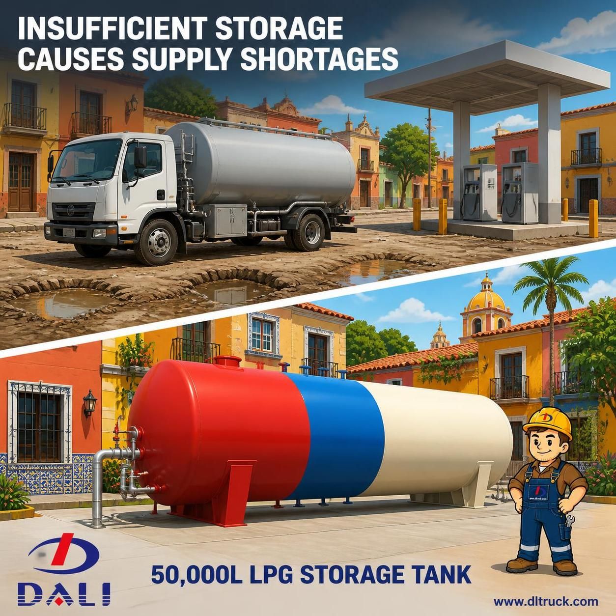 China LPG Filling Plant Tank 25Tons 50000L - Factory Good Price Chengli - pain point 1 ad image