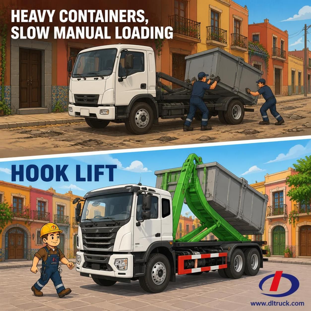 18CBM Hook Lift Garbage Truck with Detachable Container System - pain point 1 ad image