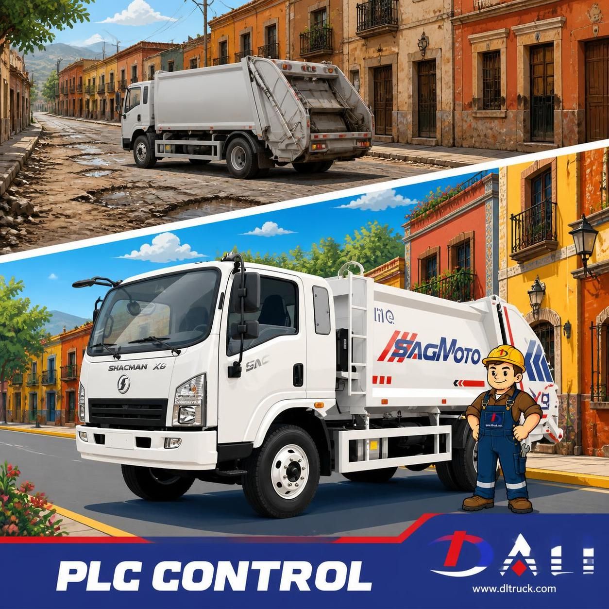 Shacman 10CBM Garbage Compactor Truck with PLC Control - pain point 1 ad image