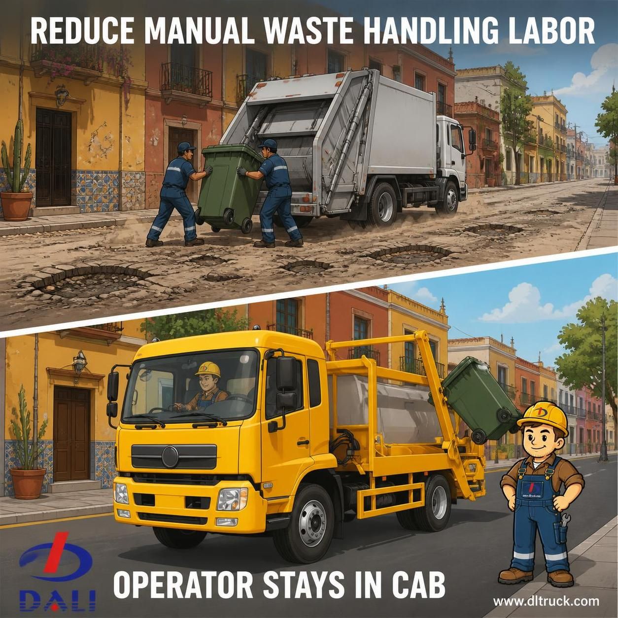 China Dongfeng 8CBM Rear Loader Swing Arm Garbage Truck - Chengli Factory Good Price - pain point 1 ad image