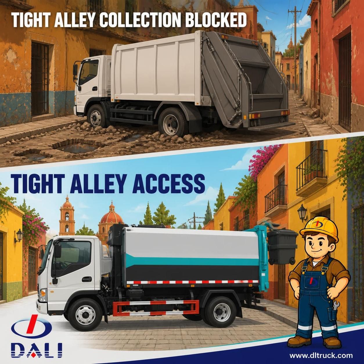 China 4x2 Side Loading Garbage Truck – Factory Good Price Chengli - pain point 1 ad image