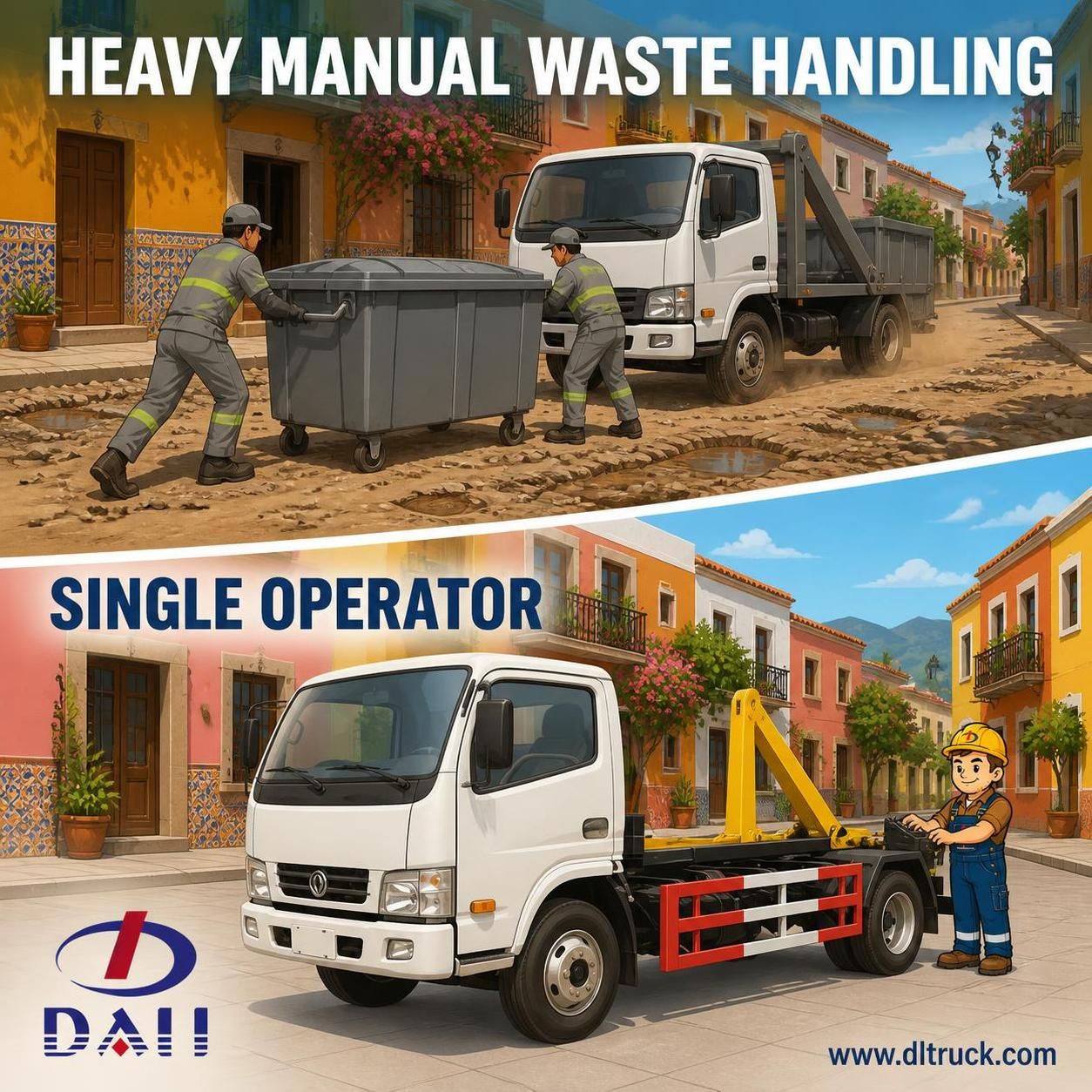 Factory Good Price Chengli Dongfeng Hook Lift Garbage Truck 4CBM - pain point 1 ad image