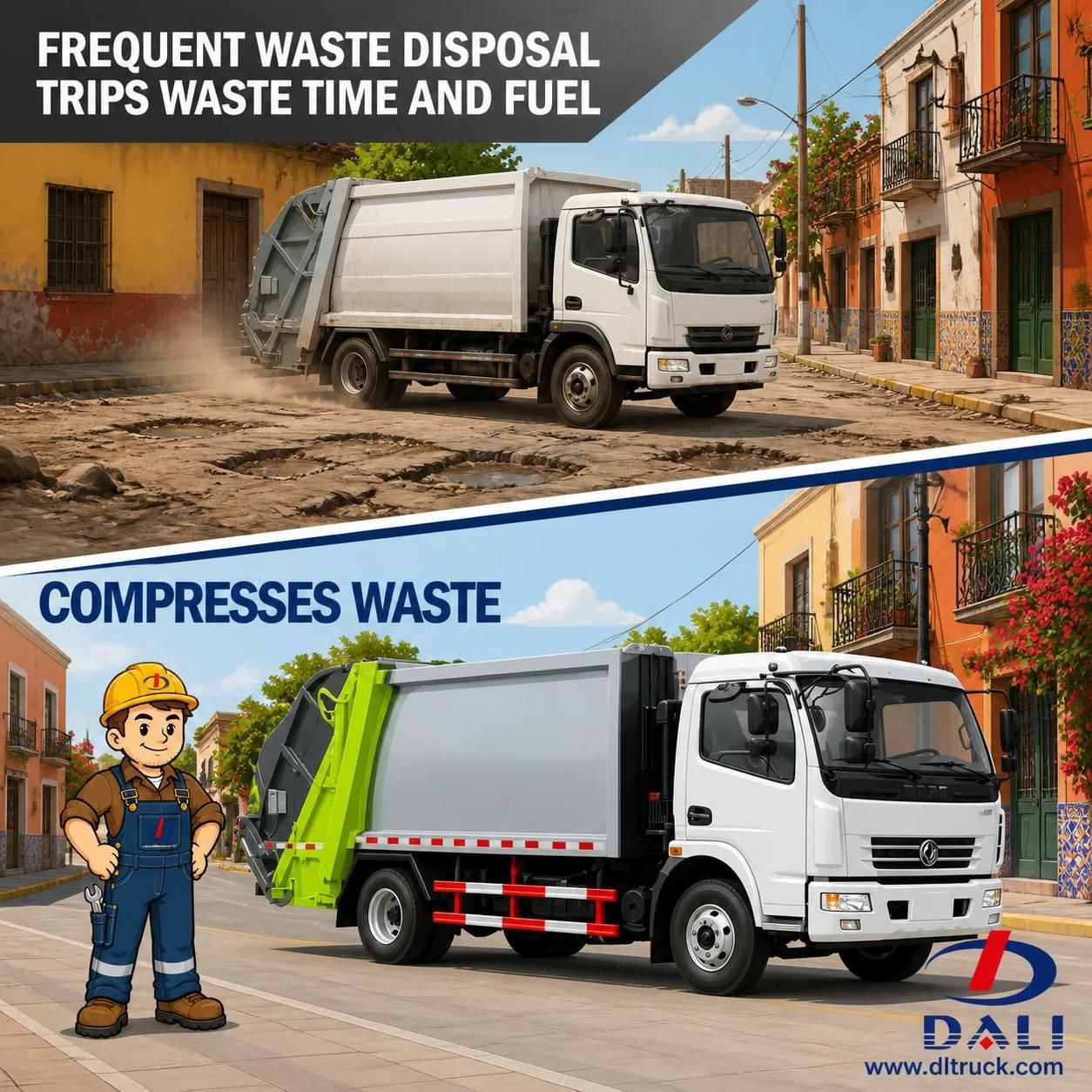 China 4x2 Compactor Garbage Truck – Factory Good Price Chengli - pain point 1 ad image