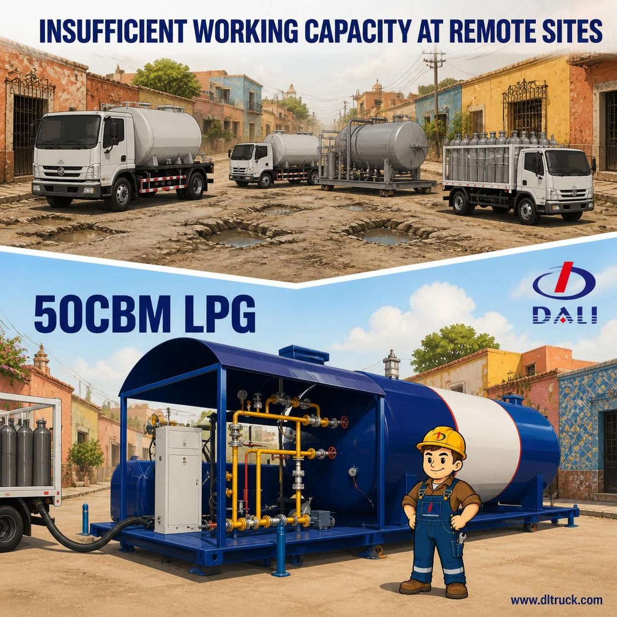 50cbm 25MT LPG Mobile Filling Skid Station - Chengli Factory Good Price - pain point 1 ad image
