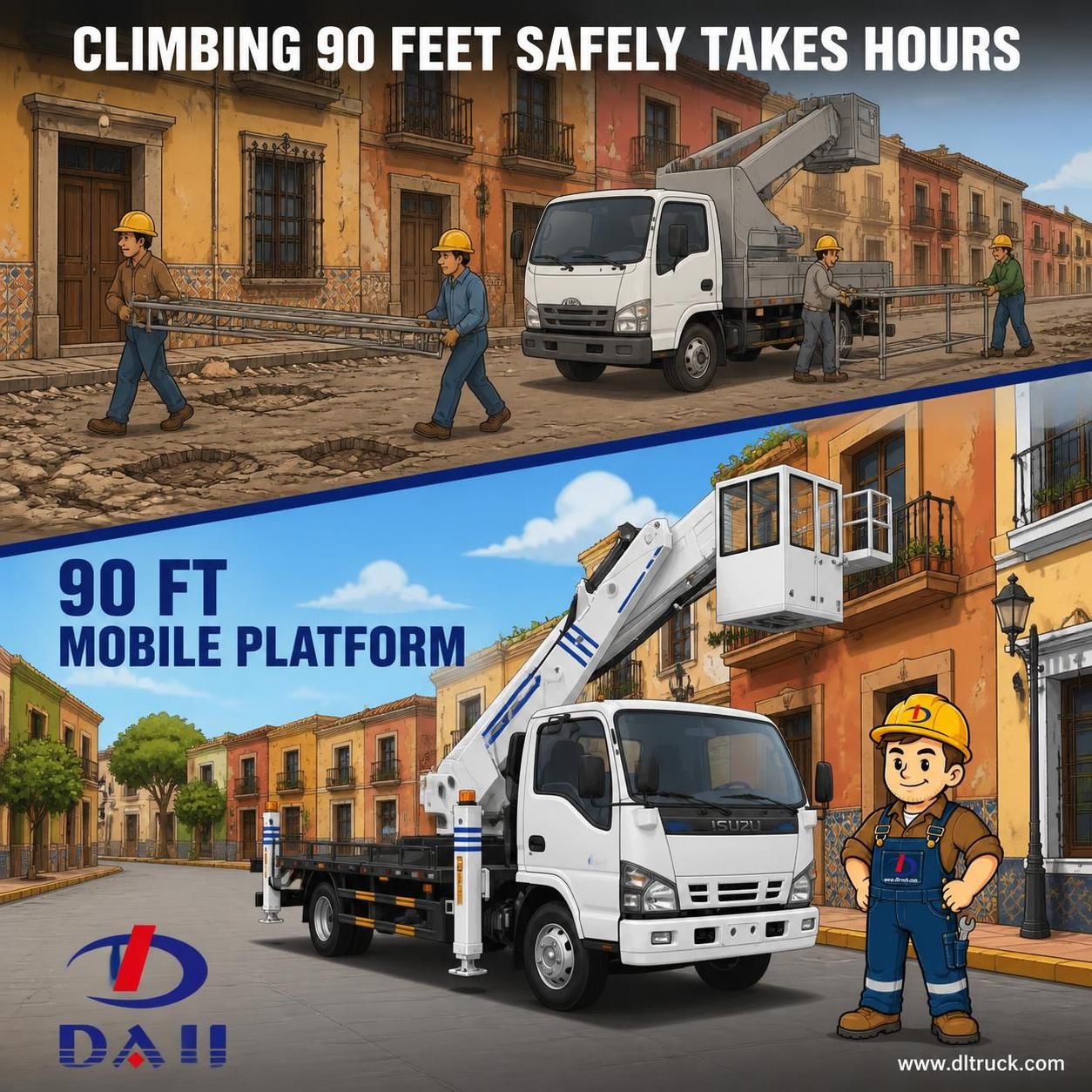 90 ft Mobile Aerial Work Platform Vehicle - Factory Good Price Chengli - pain point 1 ad image
