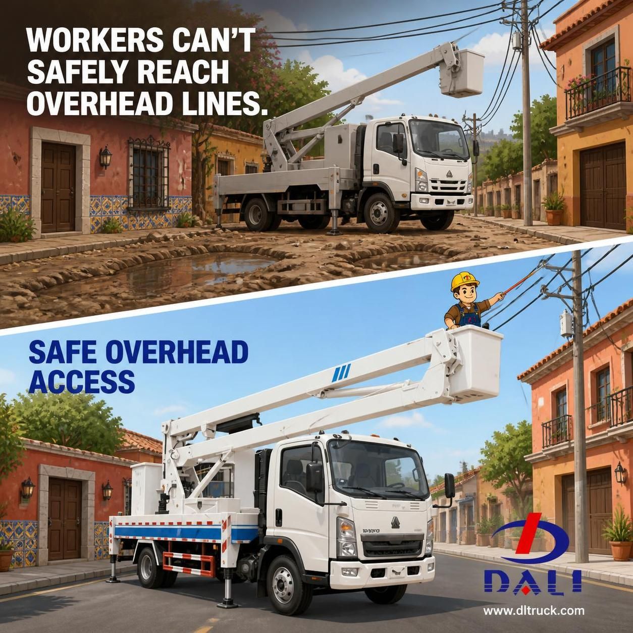 Factory Good Price 15m HOWO RHD Insulated Folding Boom Aerial Working Truck – Chengli - pain point 1 ad image