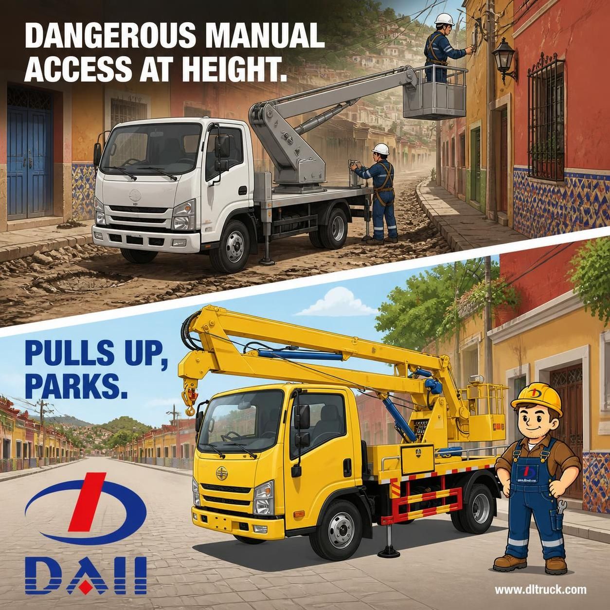 FAW 16 Meter Aerial Platform Work Truck | Folding Arm Bucket Truck - pain point 1 ad image