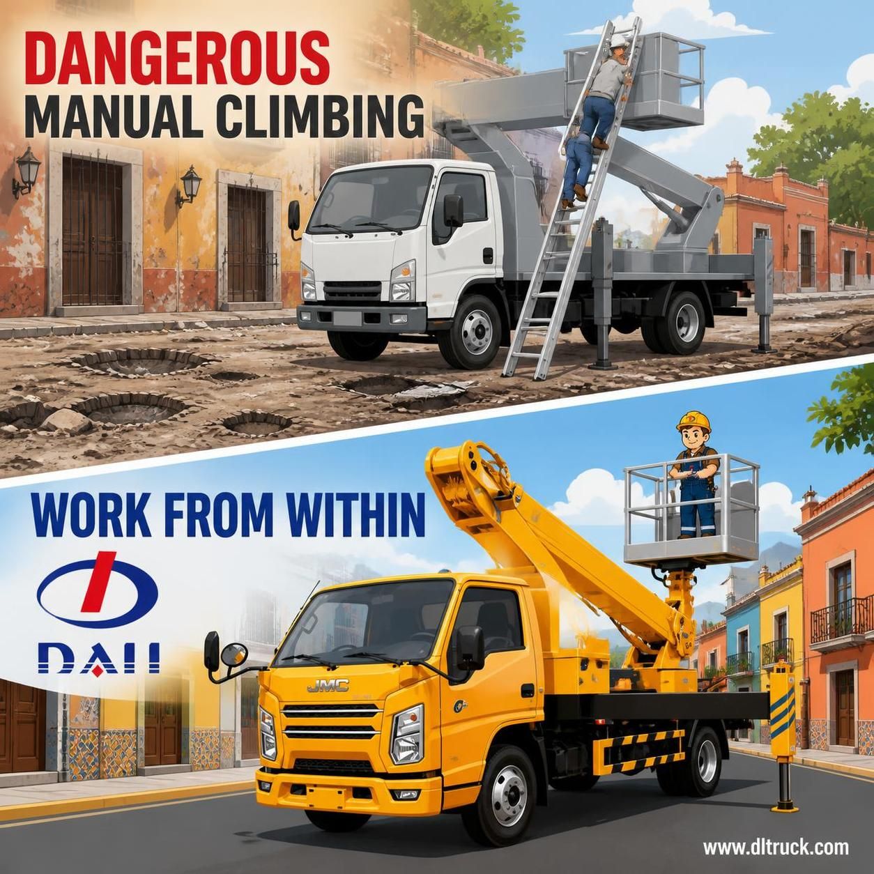 JMC 4X2 16m Telescopic Aerial Work Platform Truck with Hydraulic Lifter - Chengli Factory - pain point 1 ad image