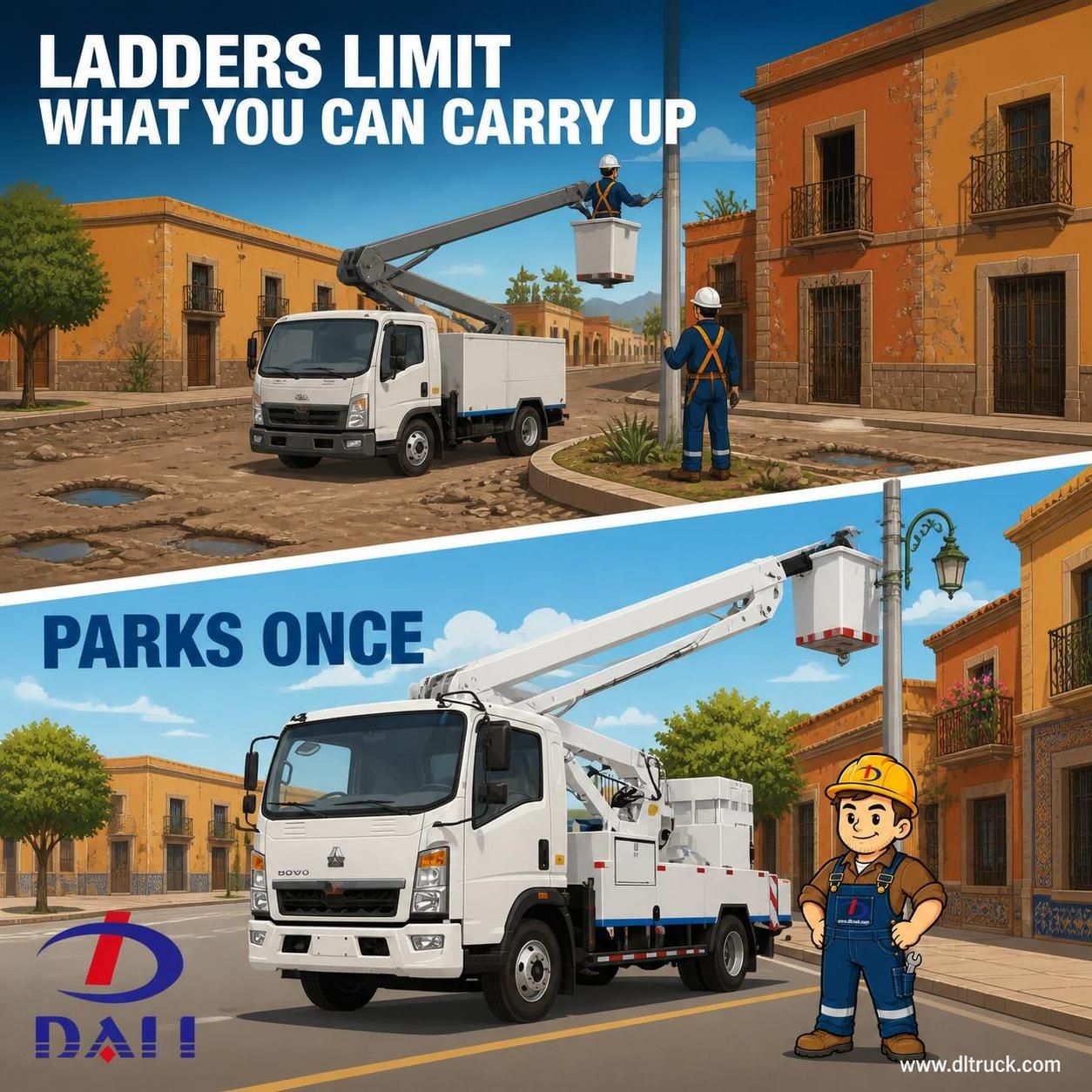 China HOWO 45FT 14meters Aerial Bucket Truck - Chengli Factory Good Price - pain point 1 ad image