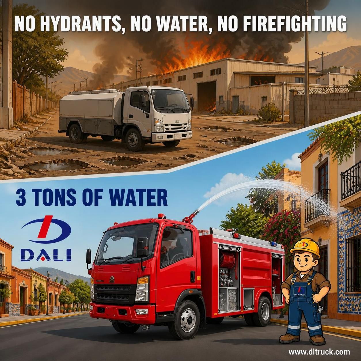 China HOWO 3 Tons Water Tender Fire Truck - Good Price | CHENGLI - pain point 1 ad image