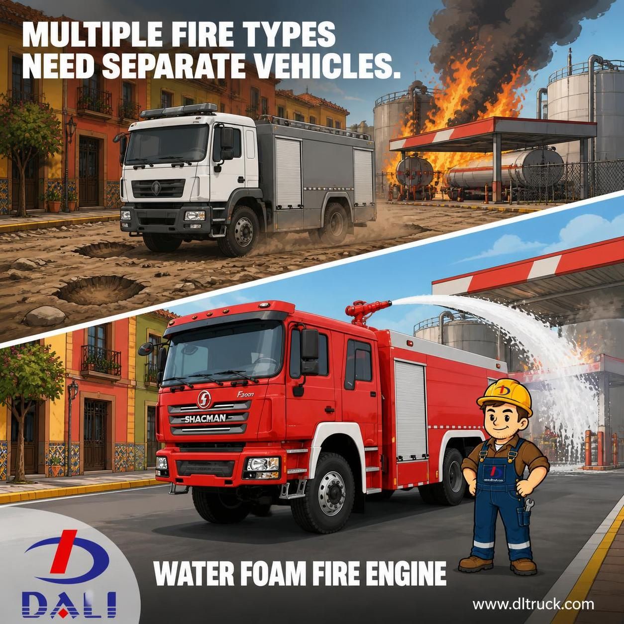 Shacman Water Foam Fire Engine Truck | Chengli Factory Direct - pain point 1 ad image