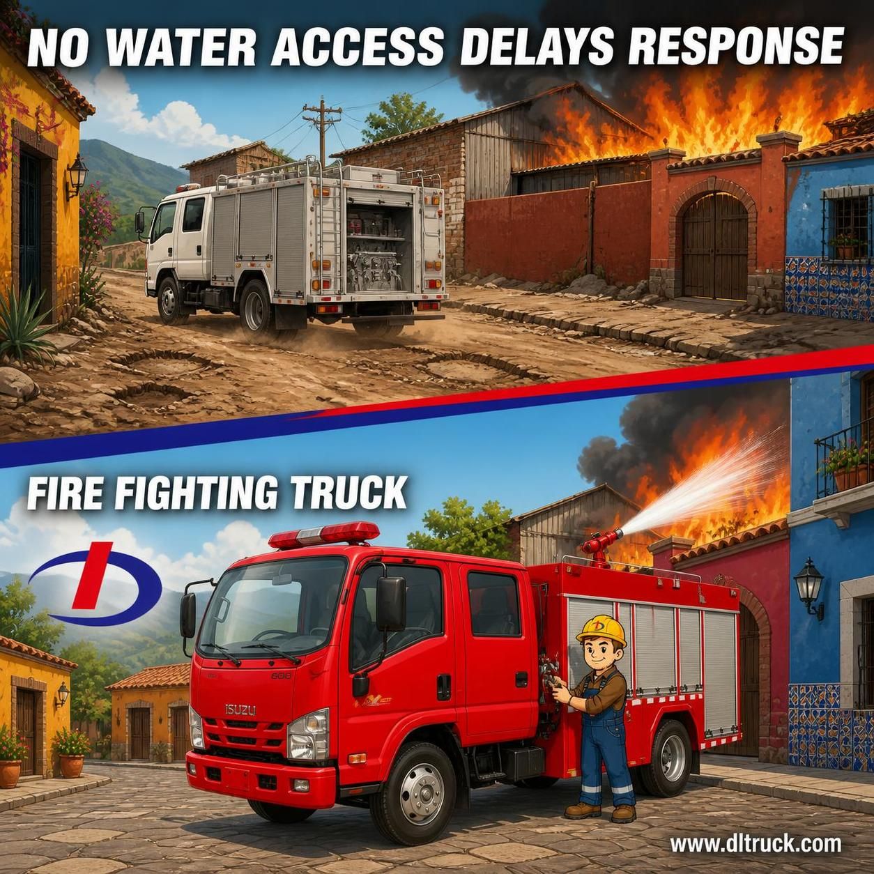 China ISUZU 600P 3-Ton Water Tank Fire Fighting Truck | Chengli Factory - pain point 1 ad image