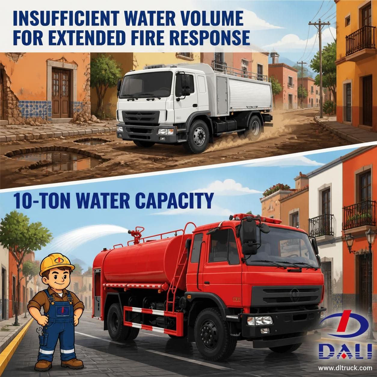 Dongfeng 10tons Water Sprinkler Fire Truck - Chengli - pain point 1 ad image