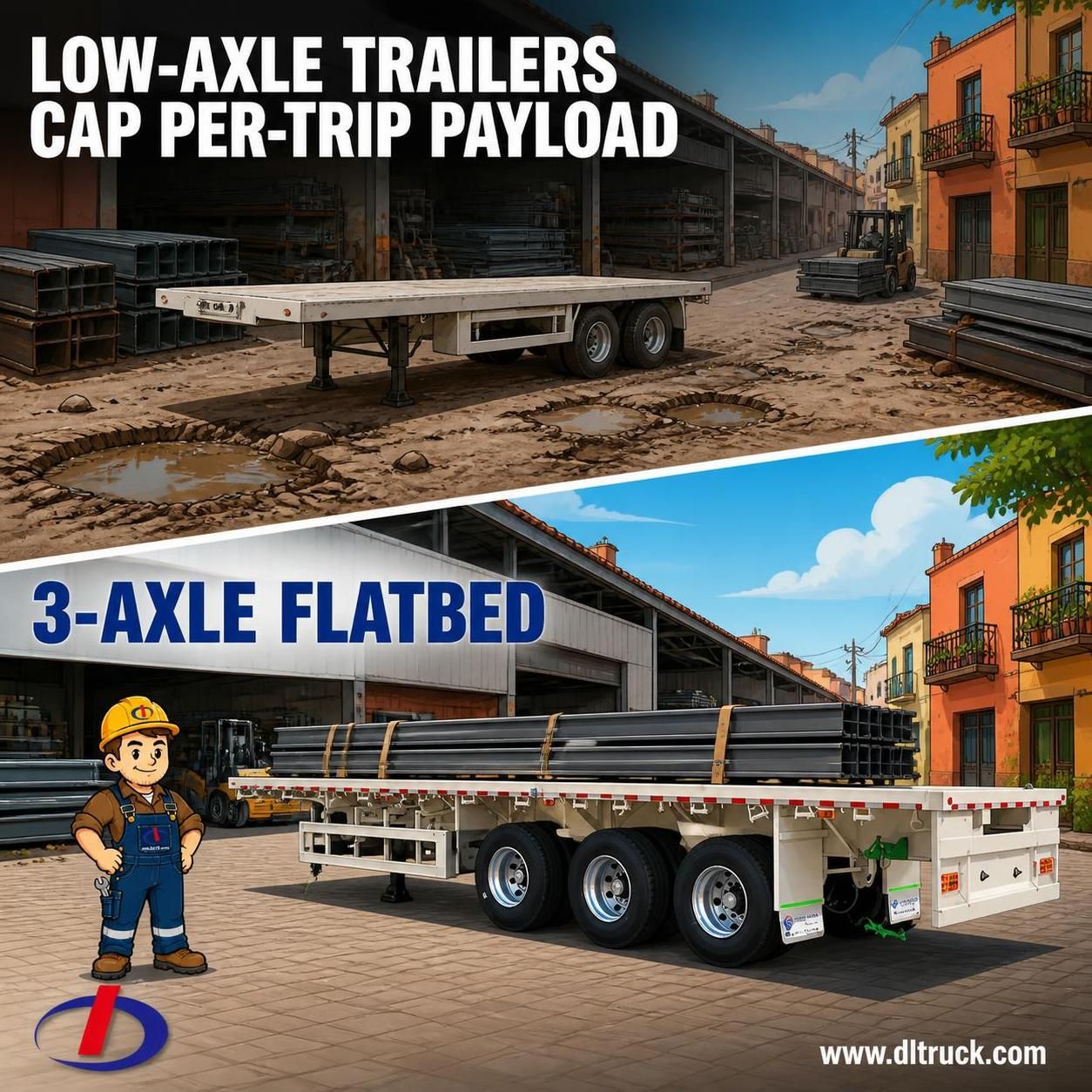 China 3 Axle Flatbed Semi Trailer - Good Price - Chengli - pain point 1 ad image