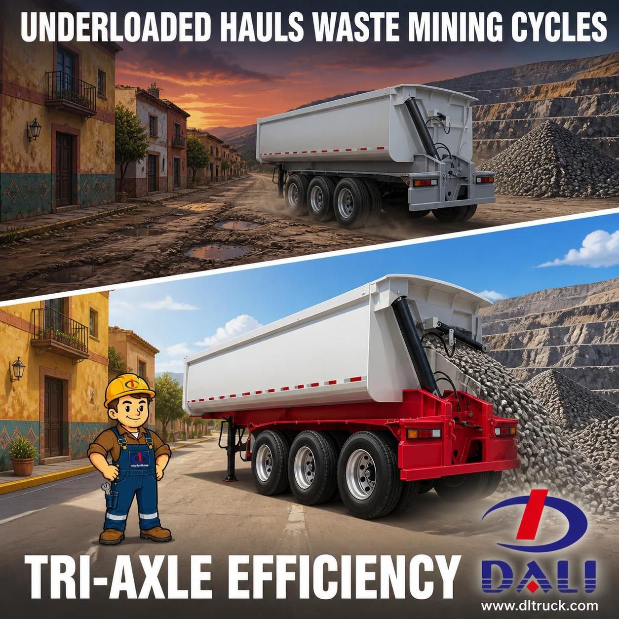 China Australia ADR Tri Axle Door Side Tipper Trailer for Mining - Chengli - pain point 1 ad image