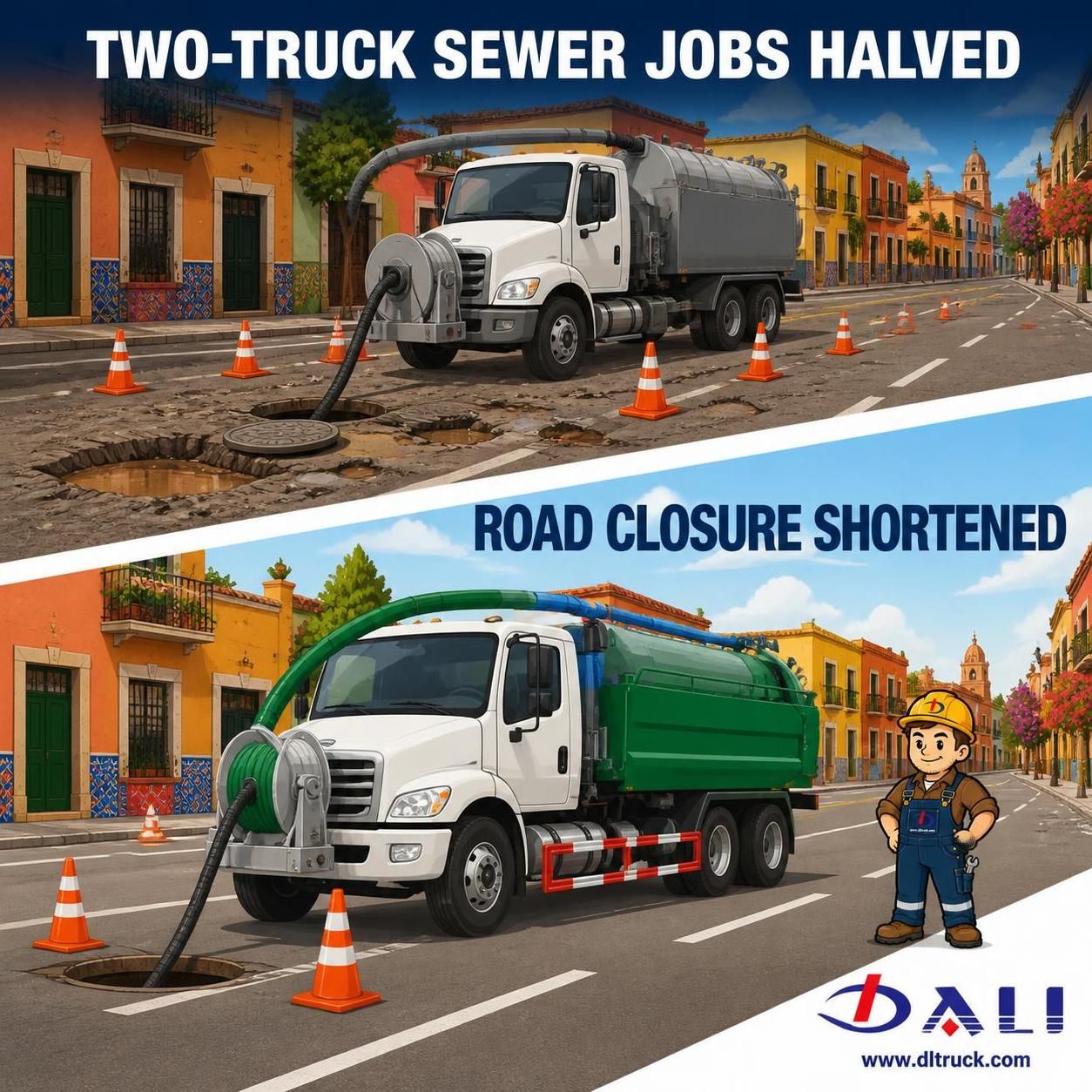 Vacuum Sewer Jet Cleaning Truck - Factory Good Price Chengli - pain point 1 ad image