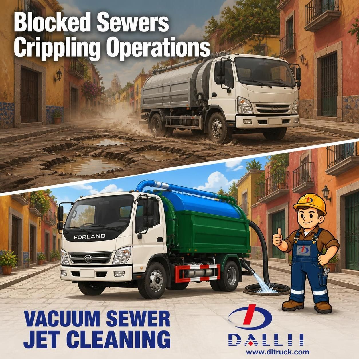 Vacuum Sewer Jet Cleaning Truck - Factory Good Price Chengli - pain point 1 ad image